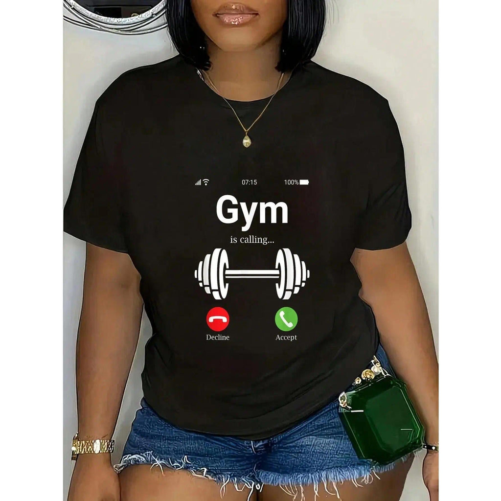 100% Cotton Gym Is Calling Shirt, "Das Gymstudio Nennennt Shirt, Funny T-Shirt
