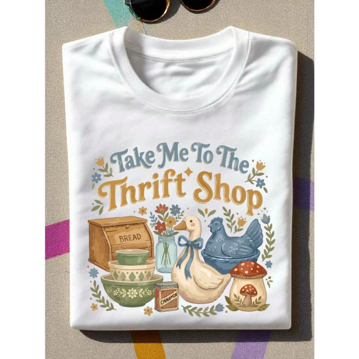 Thrift Shop Vintage Tee - Take Me To The Thrift Store Shirt - Cute Retro Floral Top