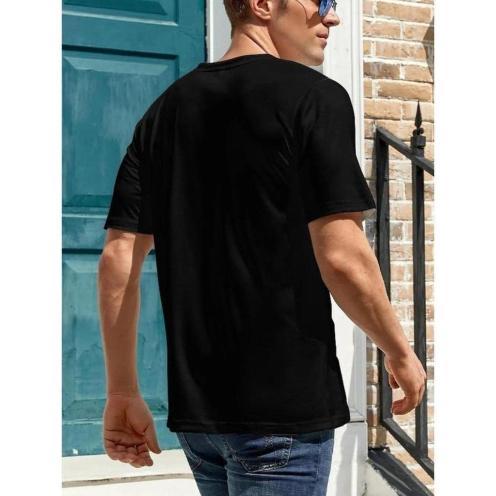 Bald Guy Print Men's Crew Neck Fashionable Short Sleeve Sports T-shirt, Comfortable And Versatile, For Summer And Spring, Athletic Style, Comfort Fit T-Shirt, As Gifts