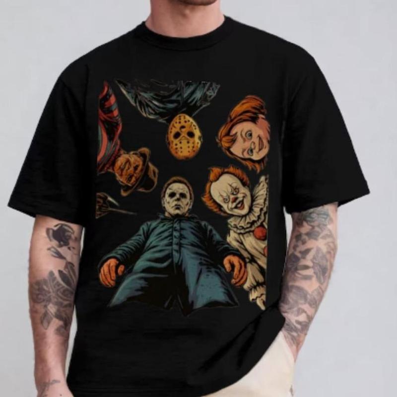 90s Halloween movie Characters Shirt, Vintage Retro Spooky Scary Horror Movie Shirt, Trendy Halloween Tee, Halloween Lover Graphic T Shirt